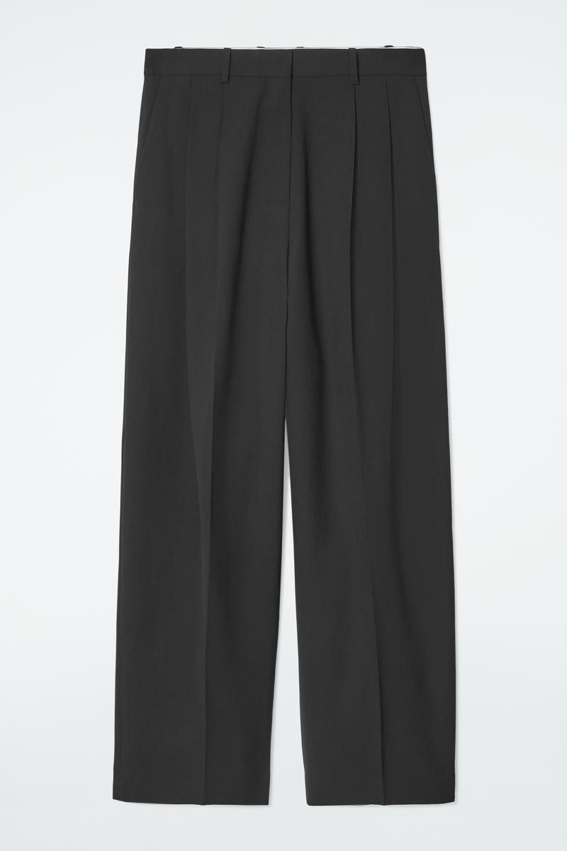 Relaxed Twill Wide-Leg Trousers | COS UK