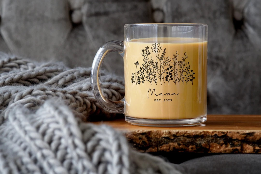 Custom Flower Name Mug, Gift for new Mother, new Mom, Mama Gift, Mothers Day Gift, Christmas Gift... | Etsy (US)