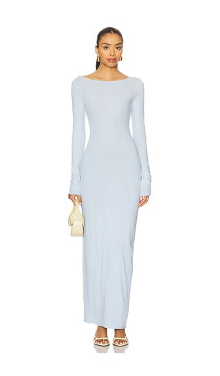Marbella Long Sleeve Maxi Dress in Vintage Powder Blue | Revolve Clothing (Global)
