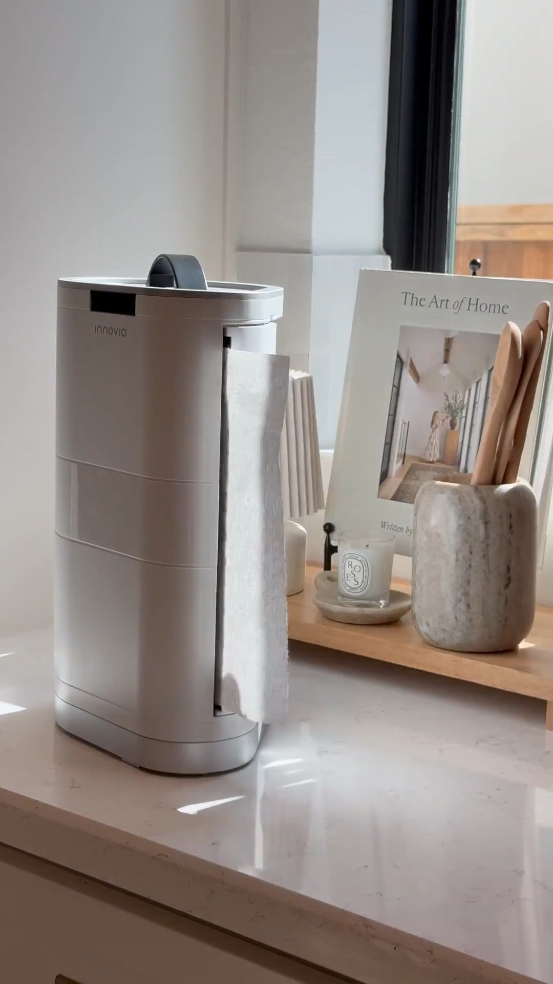 This touch-less paper towel dispenser is super easy to install, keeps your paper towel dust free, and is portable. It can be battery powered or with a power adapter! 

Shop below! 🤎
#LTKStyleTip #LTKSaleAlert #LTKHome