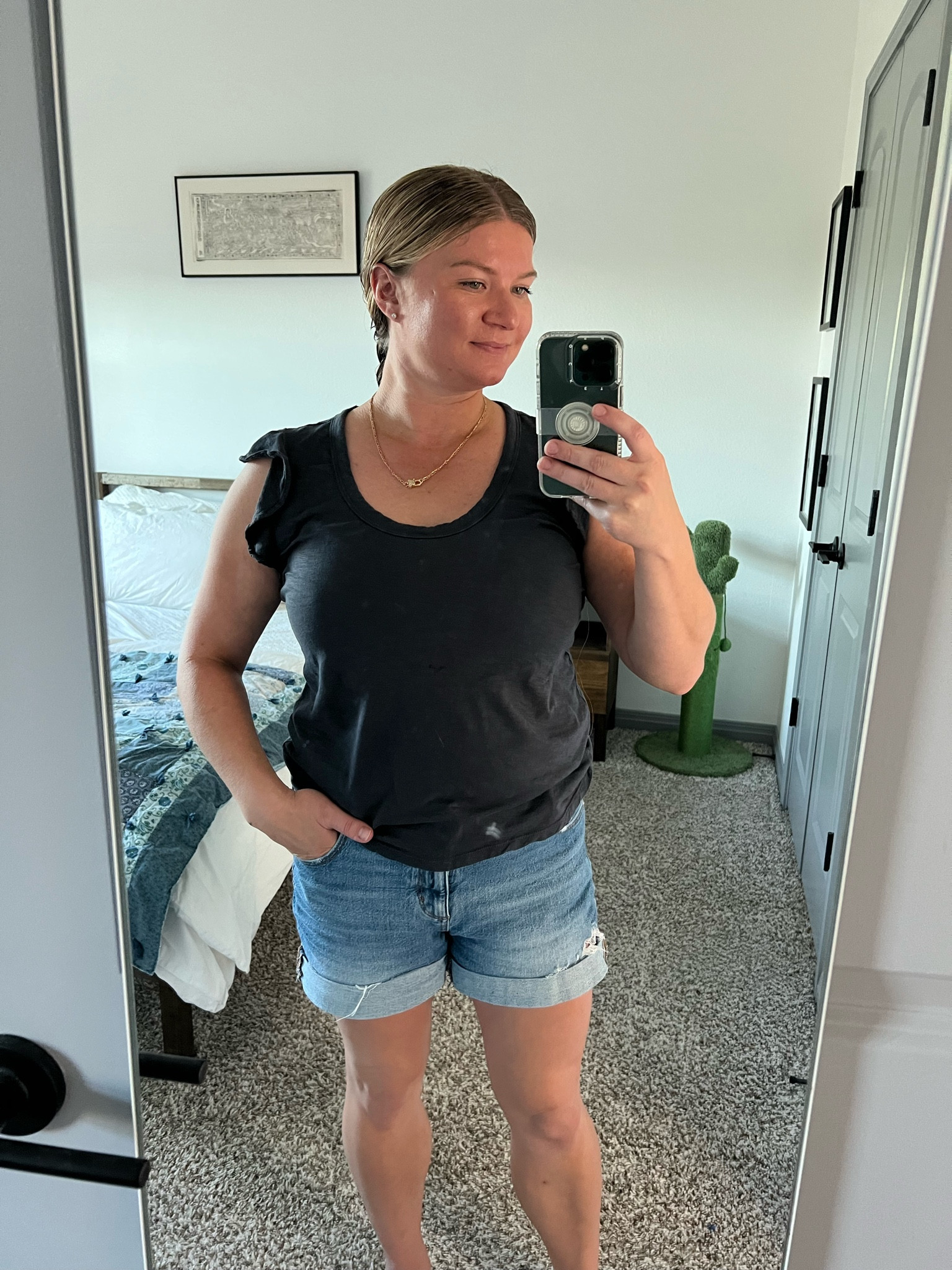 Riding out the rest of these hot Texas days with loft shorts and ruffle tees

#LTKstyletip #LTKmidsize #LTKfindsunder50