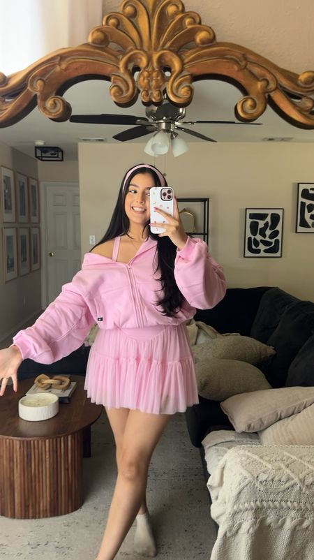 Literally the cutest girly fun bubblegum pink outfit I own. Perfect for active activities and also just going out and about. Its dress with shorts under and I paired it with the matching headband and hoodie. Truly don’t sleep on Popflex. Their materials are insanely soft and high quality. 10/10  

#LTKActive #LTKfitness #LTKVideo