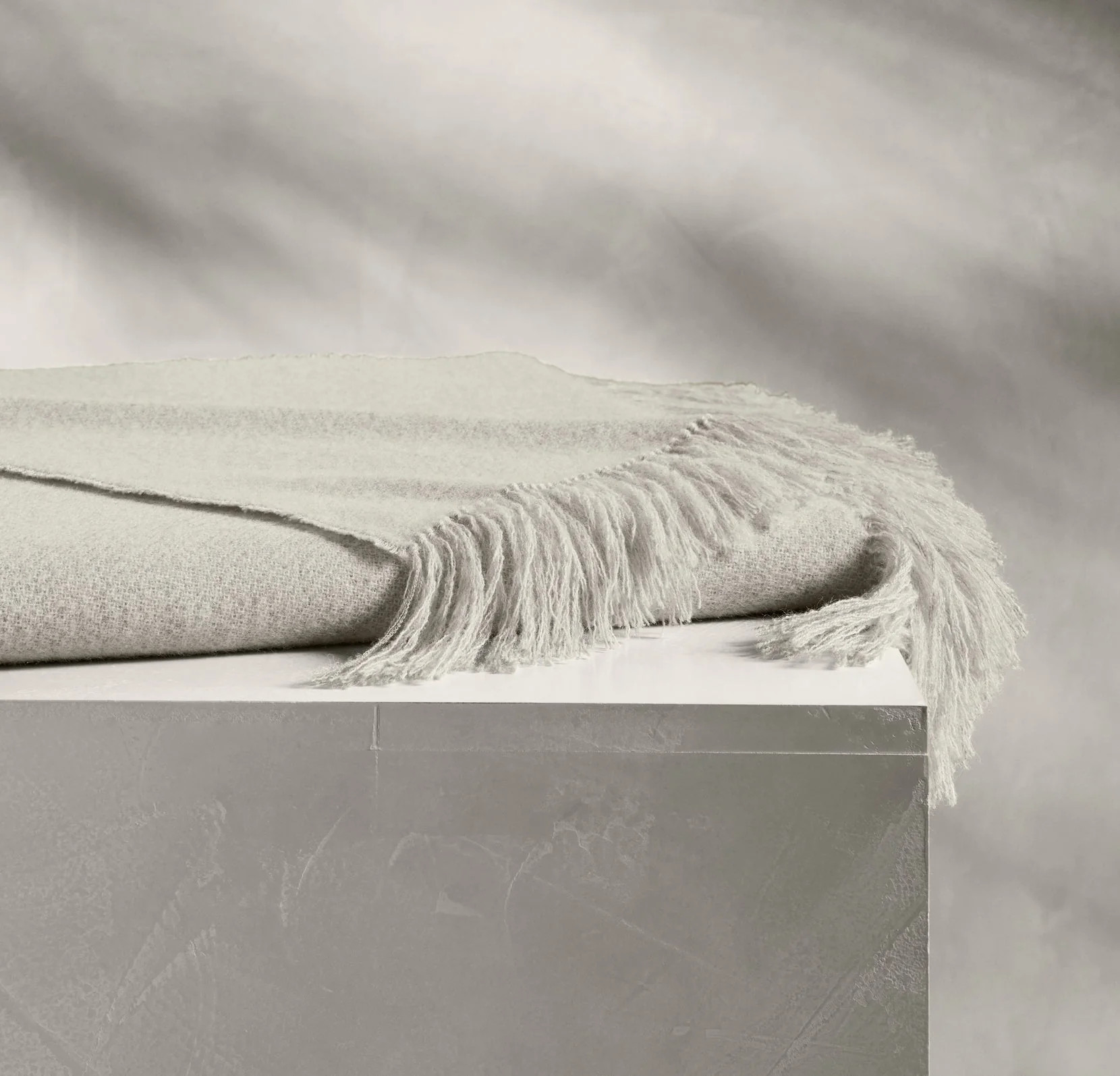 Alpaca Pin Check Oversized Throw Blanket | Boll & Branch
