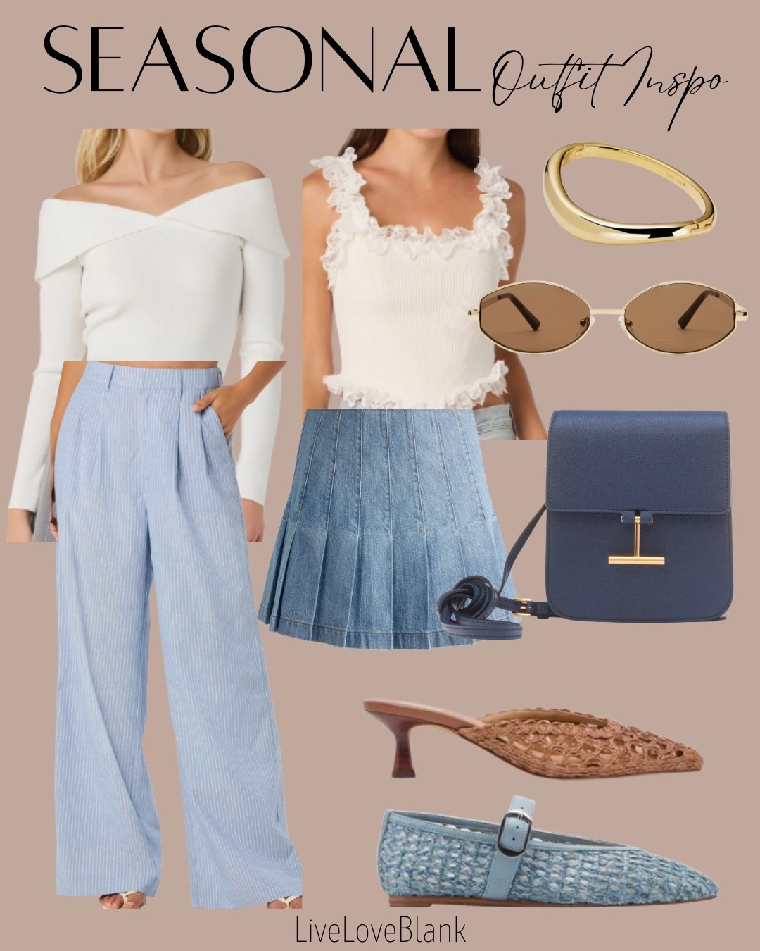 Seasonal outfit ideas
Blue and White outfits 
Summer style
Outfits for her 
@nordstrom 

#LTKootd #LTKSeasonal #LTKOver40
