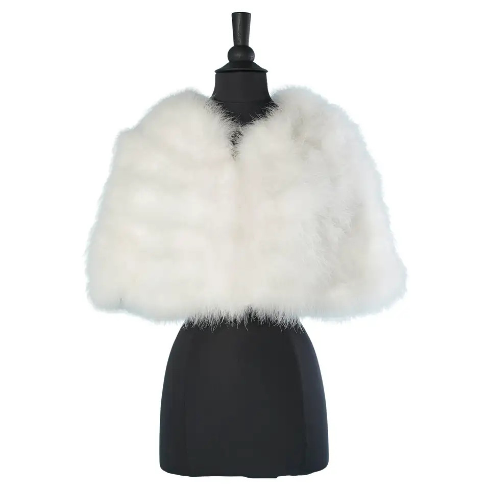 White feather cape Ilana Wolf | 1stDibs
