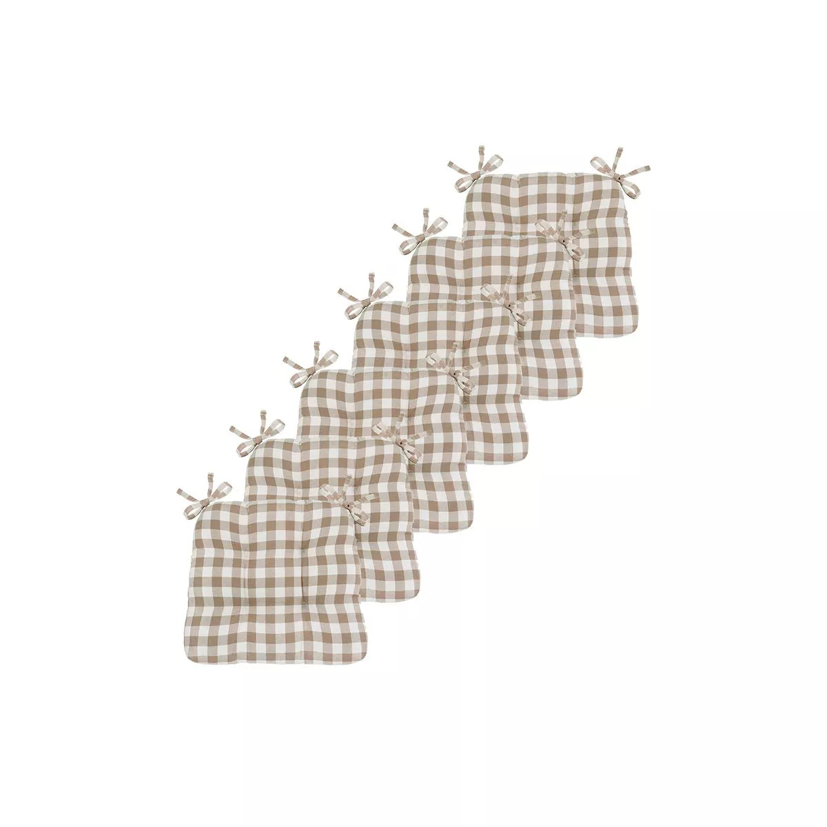 Kate Aurora Country Living Gingham Plaid Checkered Country Farmhouse Chair Cushion Pads | Target