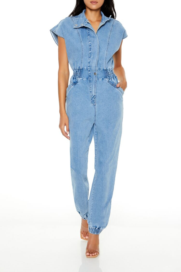 Denim Cap-Sleeve Jumpsuit | Forever 21