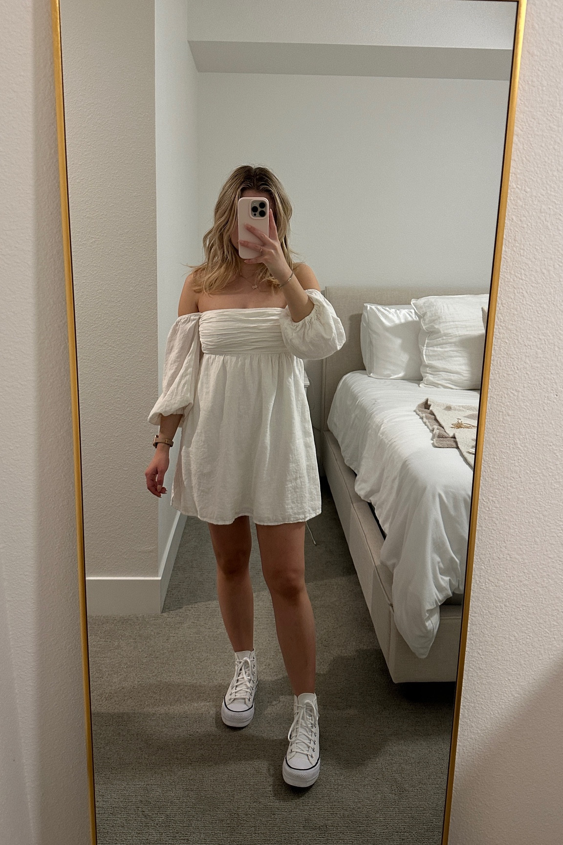 summer sundress || summer outfit || summer style || spring style || white outfit || linen dress || high top converse || trendy sneakers || girly spring outfit || abercrombie ||

#LTKstyletip #LTKfindsunder100 #LTKshoecrush