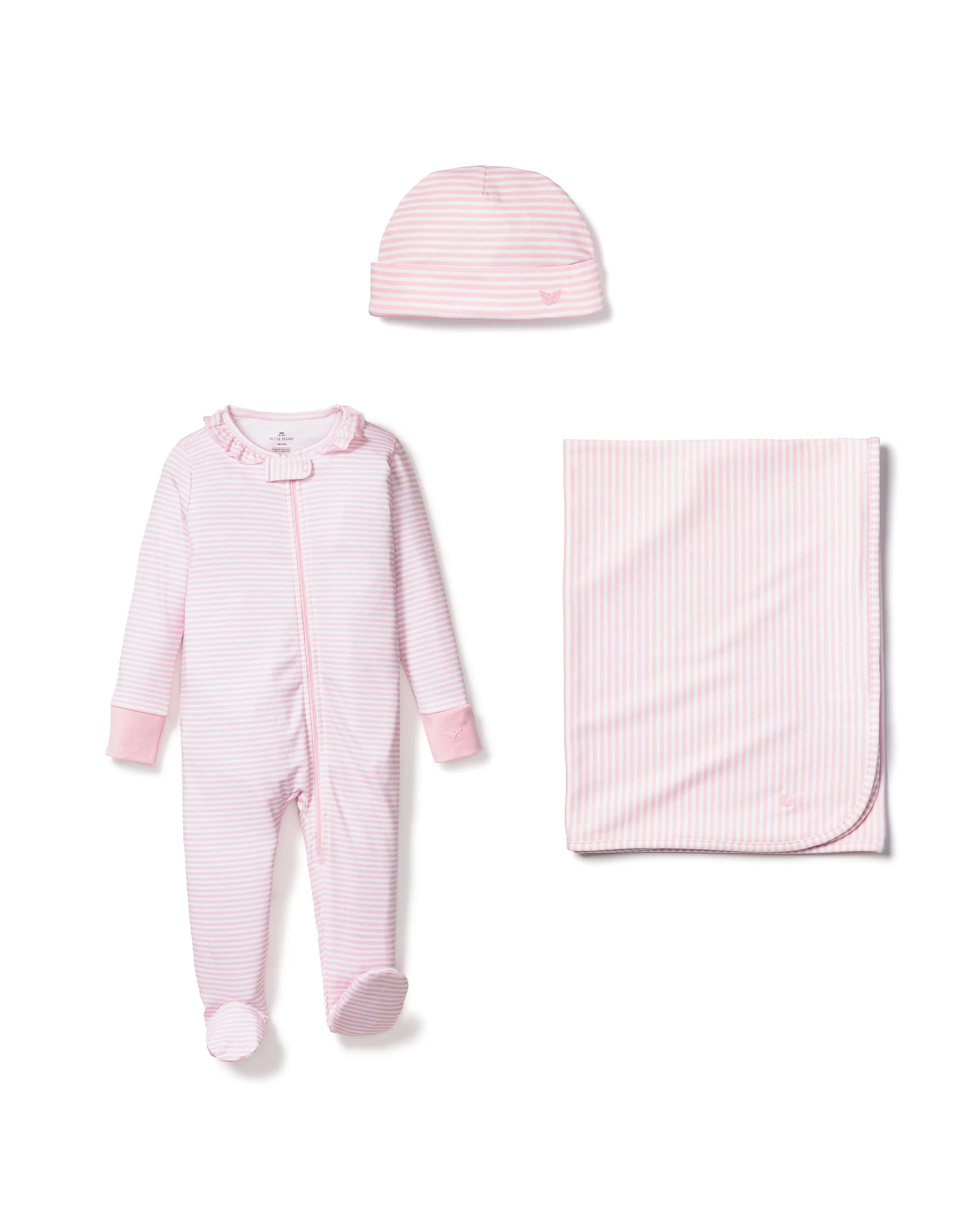 Welcome Home Baby Set - Pink Stripe | Petite Plume