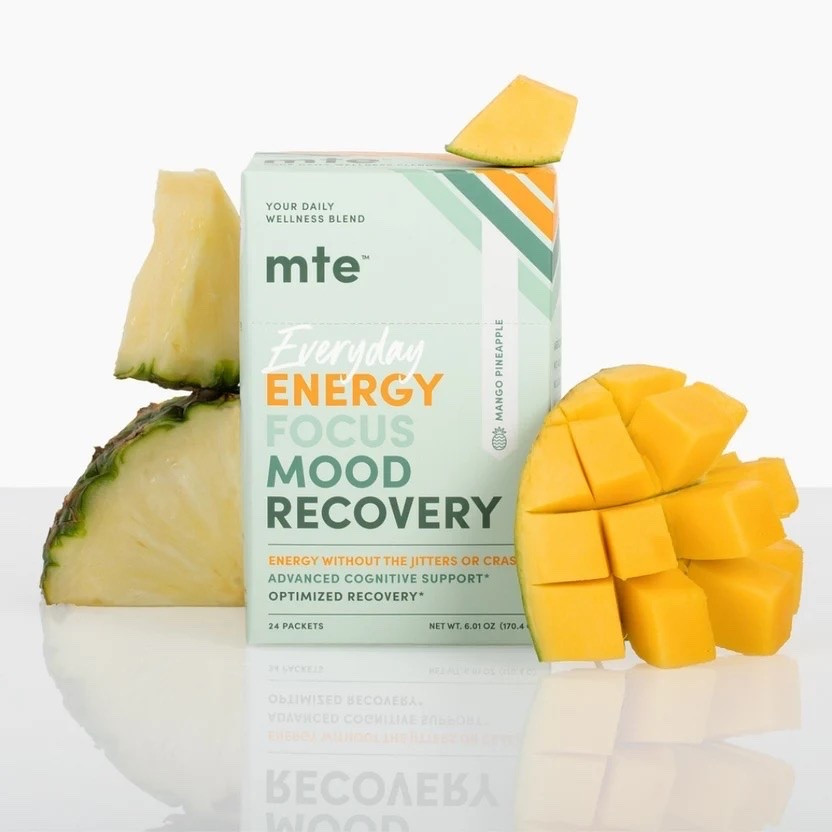 I’ve started taking this MTE More Than Energy Caffeine-Free Supplement and have really noticed a difference in my energy, focus, and sleep recovery. I am perpetually working on my sleep hygiene because I need a large amount of caffeine in the morning but am also constantly recalculating the exact amount I can have later in the day without ruining my sleep that night.

Anders and I have both started using MTE if we need energy after 12pm specifically so we can cut off caffeine earlier in the day. It’s not a dramatic jolt of energy, but I have noticed a difference. Mainly, I’ve found that I’m still able to function past 5pm without borrowing energy from the next day. I don’t use it every day, so one pack lasts me about 45 days.

You can still have your morning caffeine with it — I’ve heard some reviews report not needing a morning coffee anymore, but I dare not try that haha. You can use our code SISTER to get 25% off when purchasing directly through their site, and it’s also sold on Amazon. They also have a sampler 6-pack so you can try all of their flavors — my favorite is the Mango-Pineapple, but Anders equally likes them all.

#LTKselfcare #LTKdayinmylife
