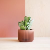 Pink Terracotta Plant Pot, Unique Textured Planter, Original Planter Gift For Home Decor Lover | Etsy (US)