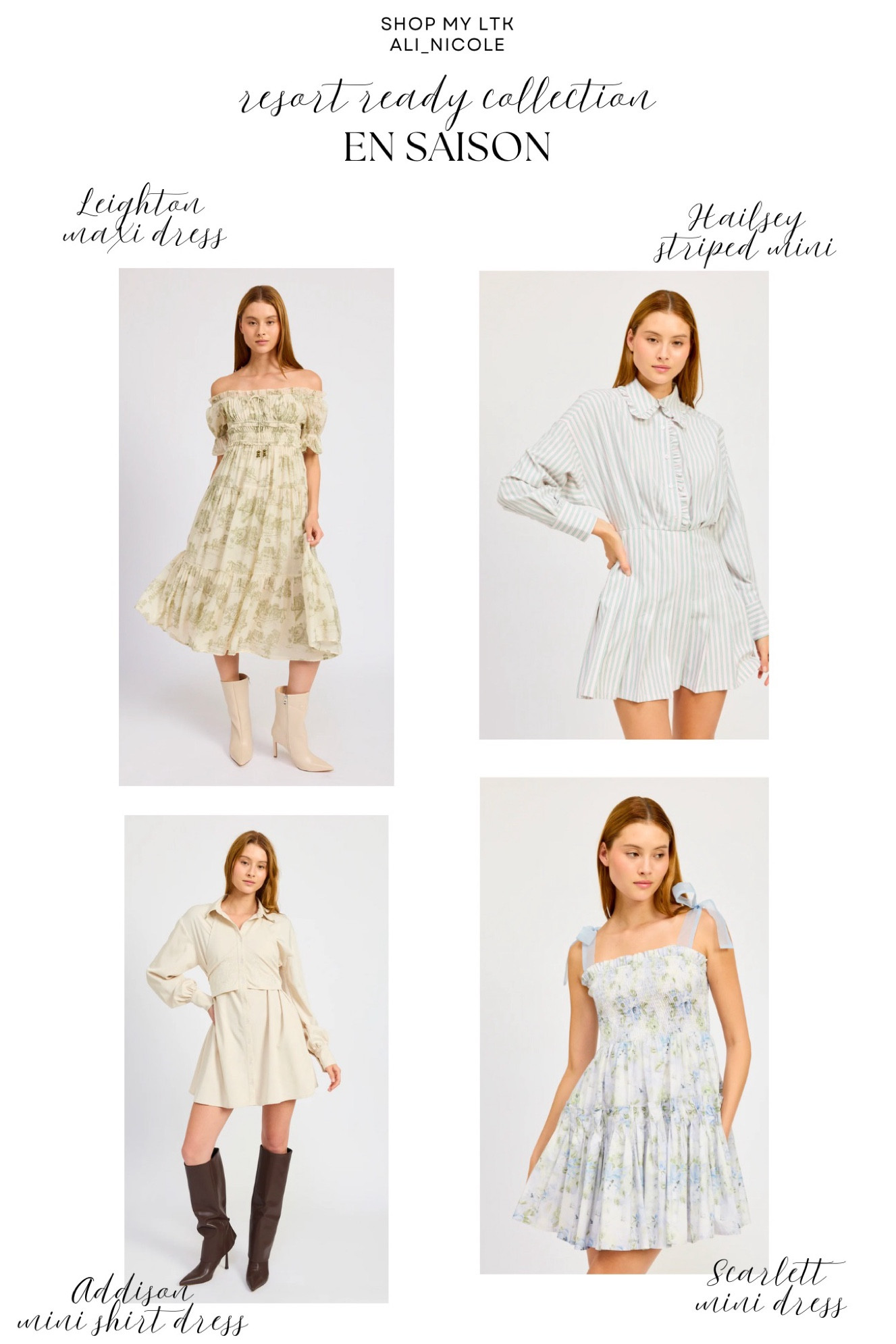 Resort Ready Collection by En Saison. Classic, timeless pieces ✨
#ensaisonpartner 

#LTKBeauty #LTKStyleTip #LTKMostLoved
