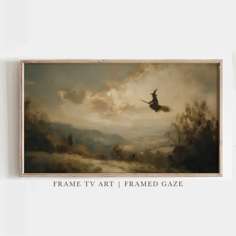 Frame TV Art, Witch TV Art – Halloween Frame TV Art for Fall (instant Download) - Etsy | Etsy (US)