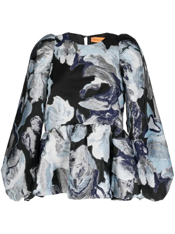 Jenny patterned-jacquard blouse | Farfetch Global