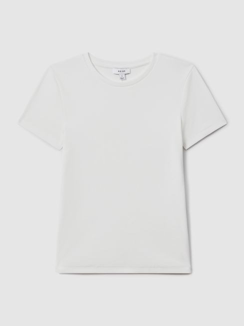 Cotton Blend Scoop Neck T-Shirt | Reiss US