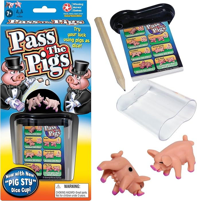 Winning Moves Pass The Pigs Games USA, a Hilarious Pig Dice Game, Family Favorite for Over 40 Yea... | Amazon (US)