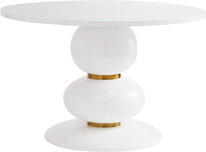 TOV Furniture Arianna 48" Round White Dinette Table | Amazon (US)