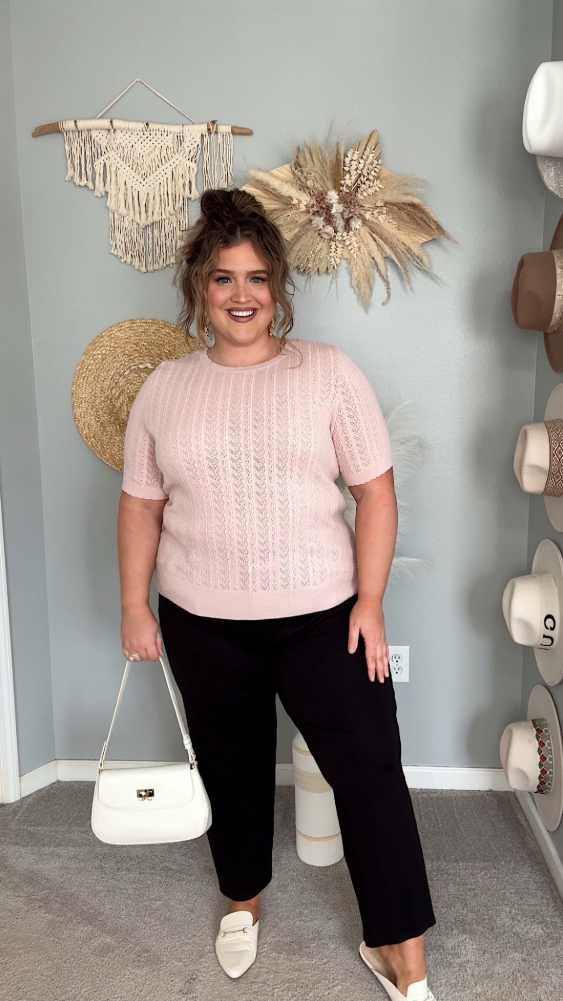 Loving everything about this Amazon outfit. The details on the top are so pretty, the color 🌸 is gorgeous and the price is perfect. Such a good look for teachers or for the office. 

Teacher outfit, plus size workwear 

#LTKFindsUnder50 #LTKWorkwear #LTKPlusSize