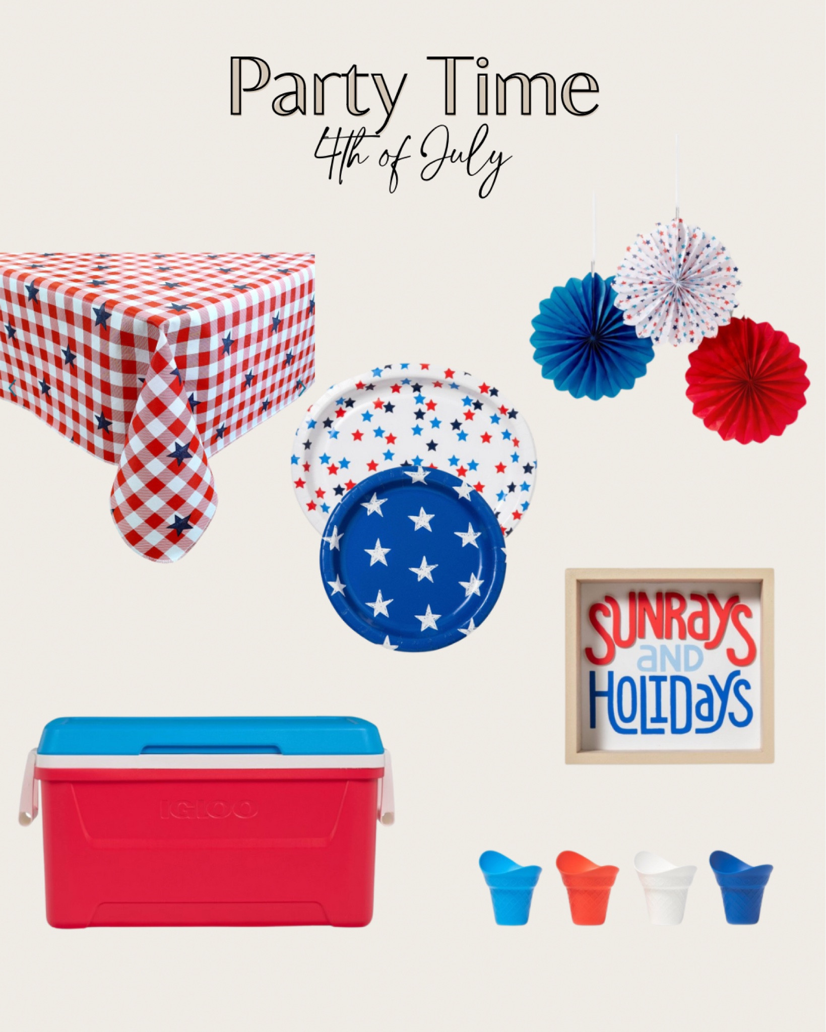 4th of July!! 🇺🇸💙
Outdoor entertaining, BBQ, cookout, pool party, Summer backyard fun! 

#LTKHome #LTKFindsUnder50 #LTKParties
