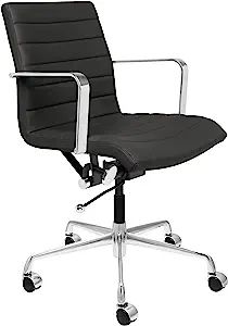Laura Davidson Furniture SOHO II Ribbed Office Chair, Ergonomically Designed with Arm Rest & Swiv... | Amazon (US)