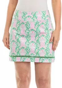 Crown & Ivy™ Women's Printed Crochet Trim Skort | Belk