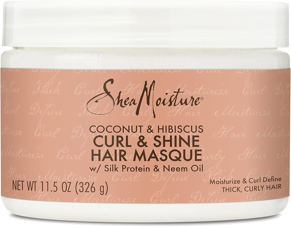 SheaMoisture Hair Mask Coconut & Hibiscus for Dry Curls Hair Mask with Shea Butter 11.5 oz | Amazon (US)