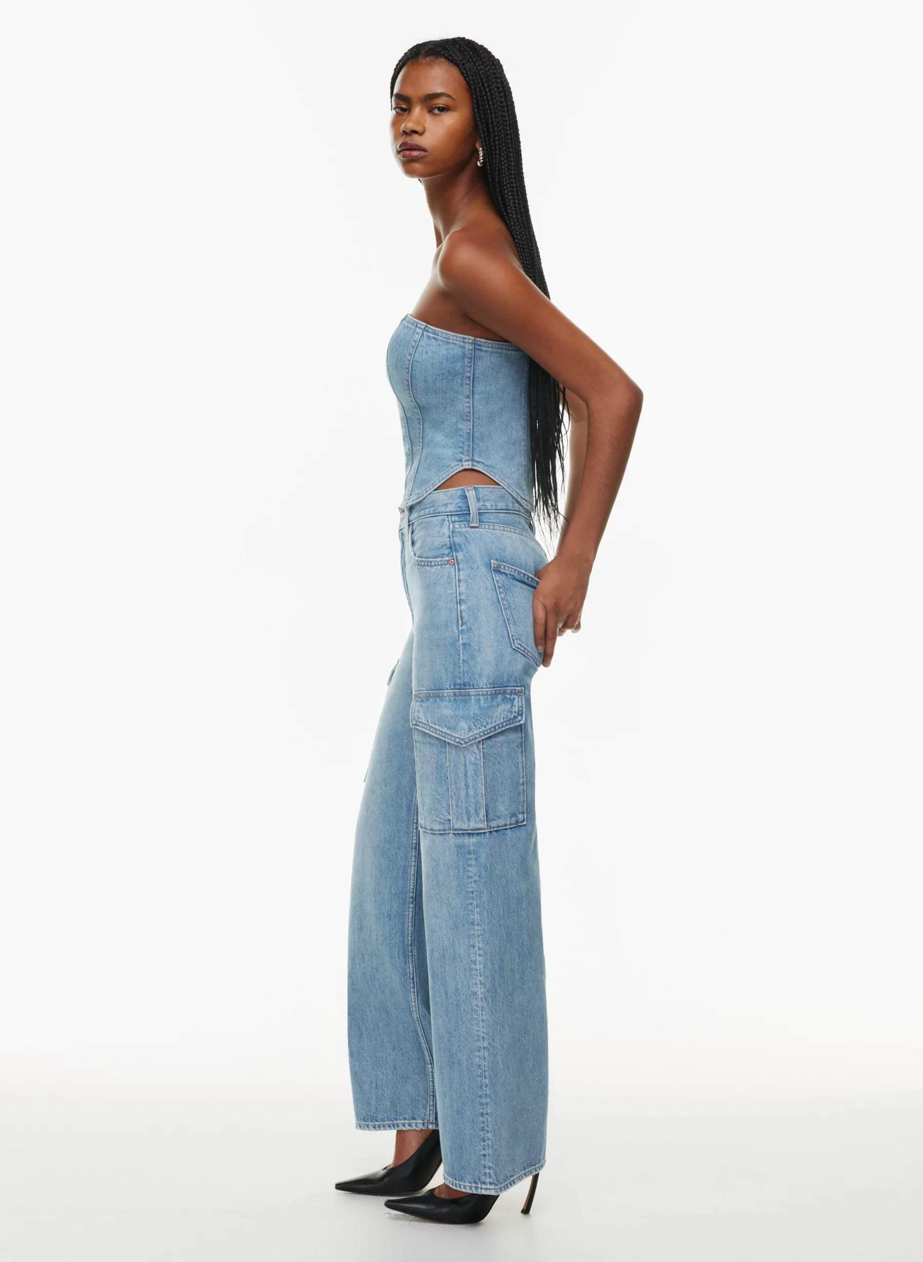 THE FARRAH HI-RISE CARGO JEAN | Aritzia
