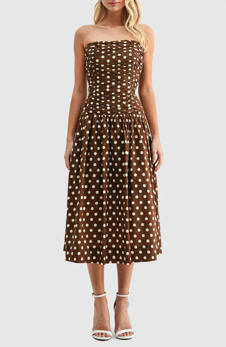 Polka Dot Strapless Dress | Nordstrom