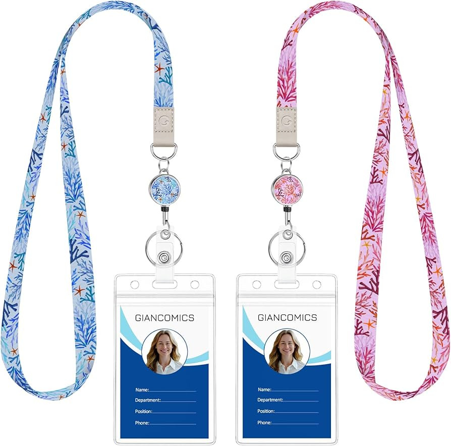 Giancomics Lanyards for Cruise Ships Cards Key, Seaweed Lanyards with Retractable Badge Reel, Cut... | Amazon (US)
