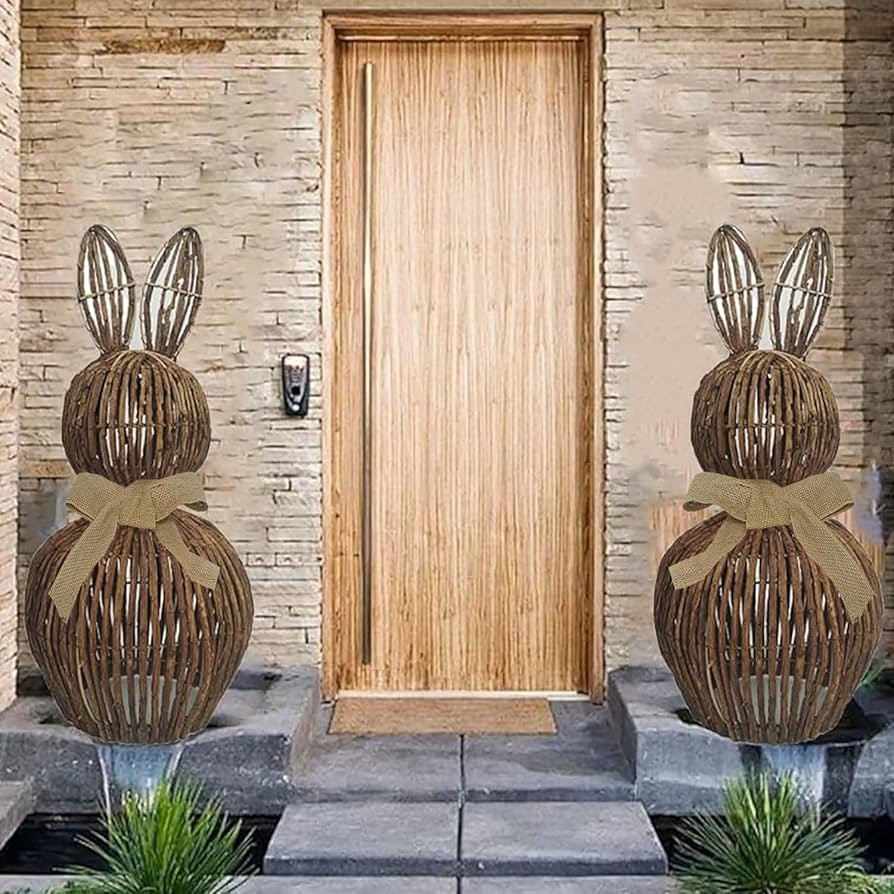 Rattan Easter Bunny Outdoor, Wicker Easter Bunny Easter Decorations for Home | Amazon (CA)