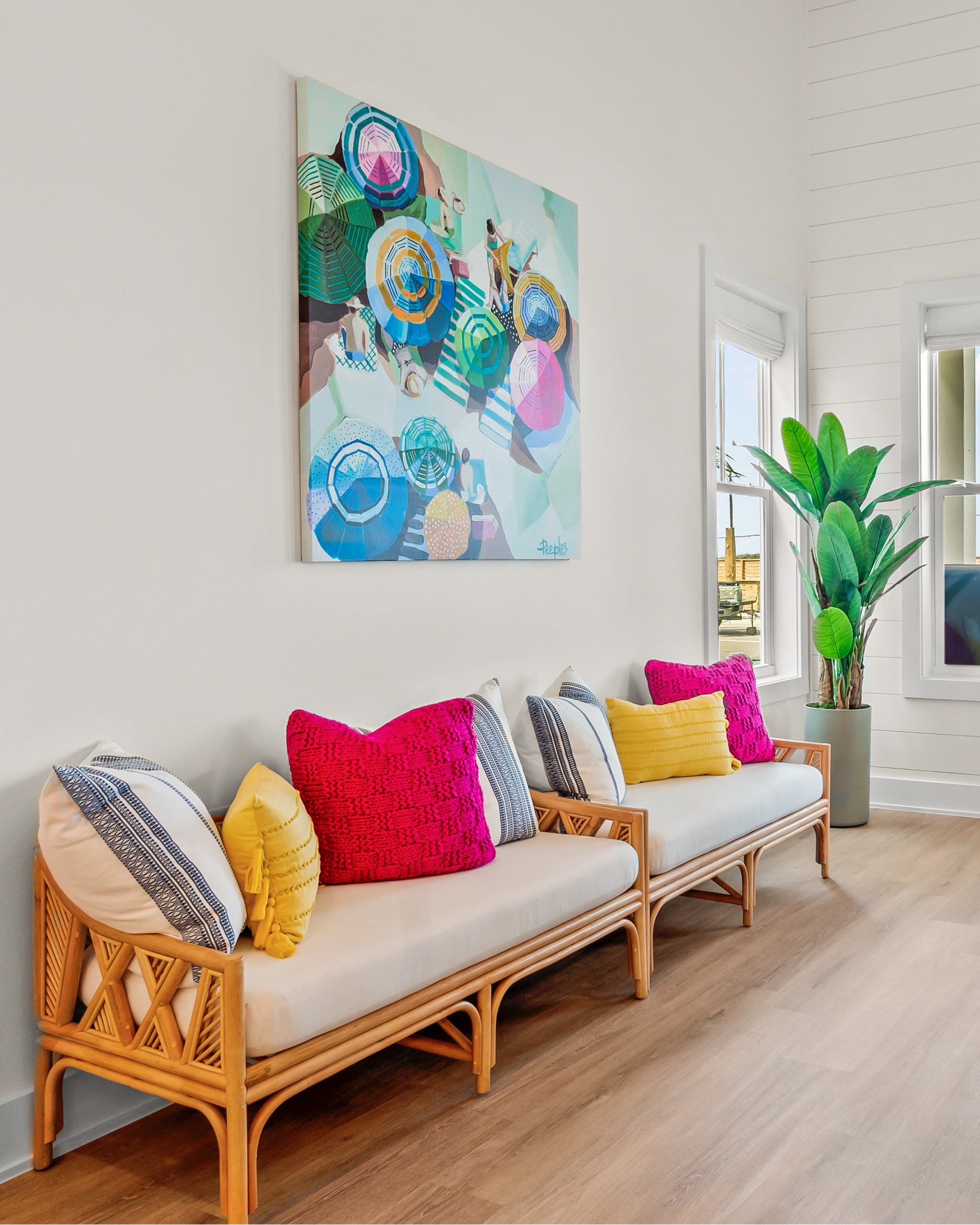 Coastal comfort meets effortless style in our latest project. This rattan sofa, paired with colorful pillows, brings laid-back charm to any living space.  Check out the exact and similar pieces that complete this breezy, coastal-inspired look! #CoastalLiving 
#CoastalHome #RattanFurniture #ColorfulPillows #BeachHouseVibes #SeatingArea #InteriorDesign #RelaxedLiving #CozyCorners #HomeDecor #NaturalStyle #CoastalDecor #ProjectReveal#LivingRoomDecor #RattanSofa #ColorfulPillows #BohoChic #RelaxationCorner #HomeInspiration #ComfyLiving #CozyCorners #DecorGoals



#LTKHome