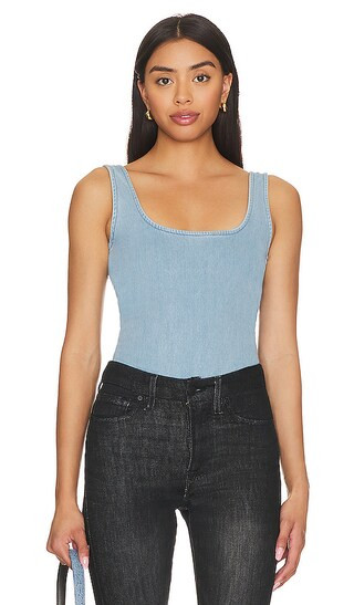Indigo Modern Tank Bodysuit in Indigo376 | Revolve Clothing (Global)