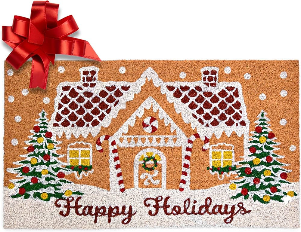 Gingerbread House Door Mat 30x17 Inch, Gingerbread House Doormat, Gingerbread Doormat, Gingerbrea... | Amazon (US)