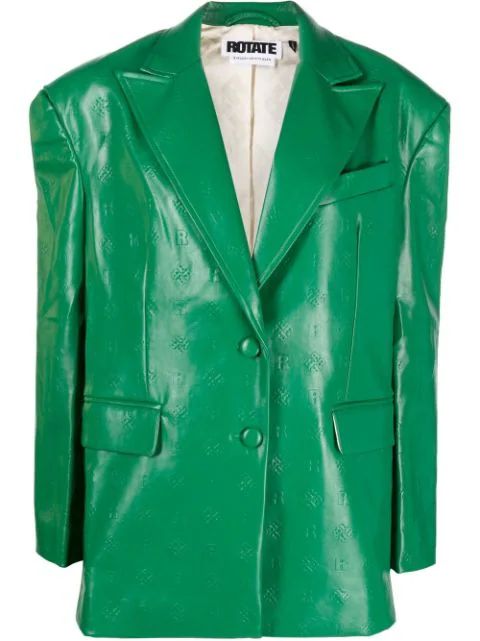 Catherine logo-embossed blazer | Farfetch (US)