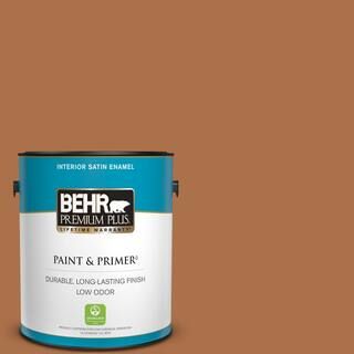 1 gal. #260D-7 Copper Mountain Satin Enamel Low Odor Interior Paint & Primer | The Home Depot