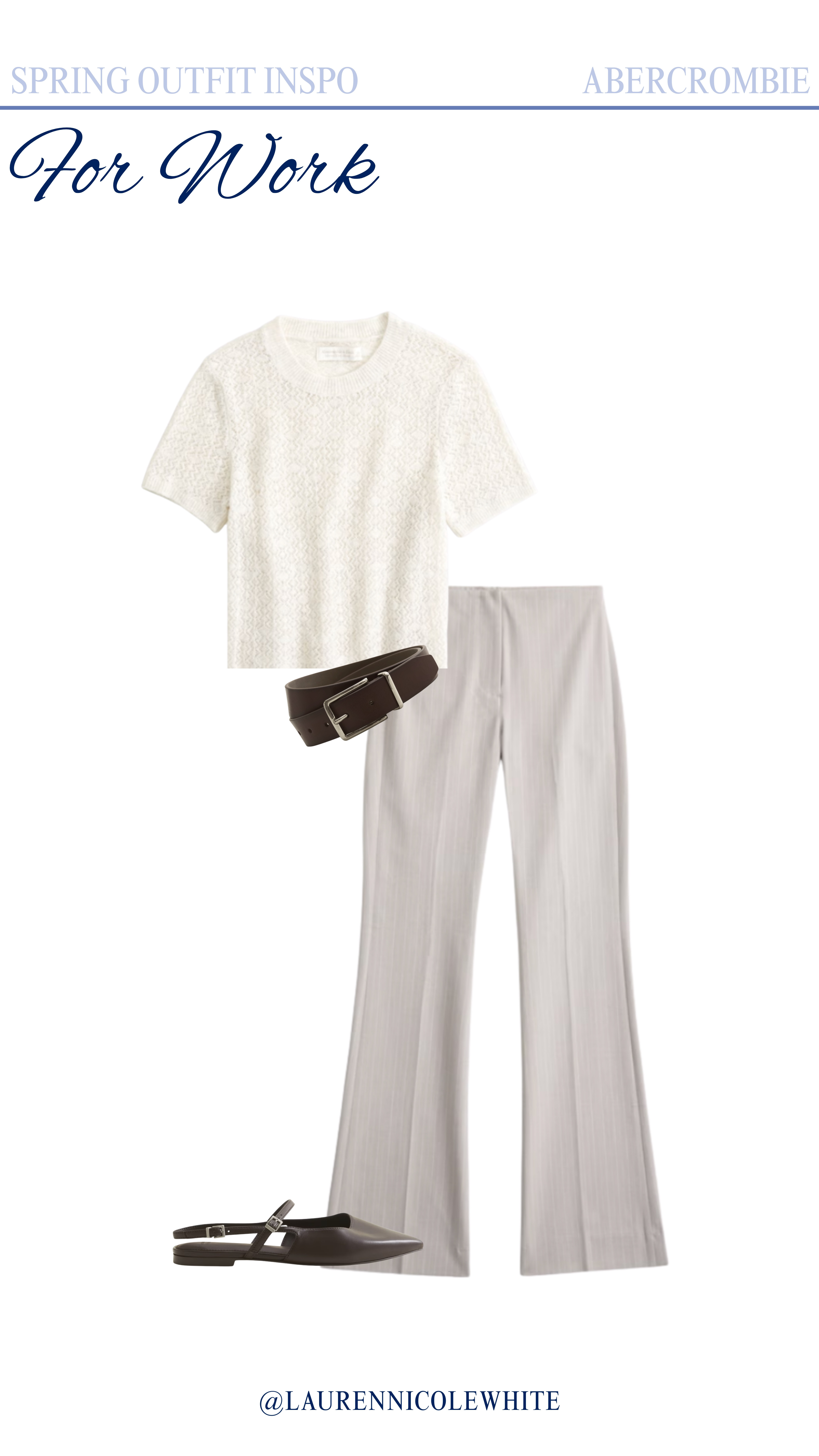 Abercrombie Outfit Inspo - what to wear for work in the spring! These pants are amazing and can be dressed up or down - they even have the matching blazer!! They are not see through. 

 #LTKSpringSale #LTKootd #LTKWorkwear