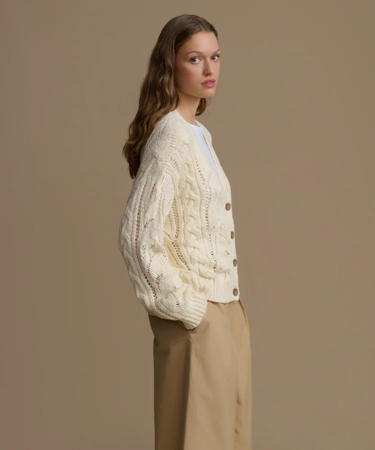 Cotton Cable Cardigan | Jenni Kayne