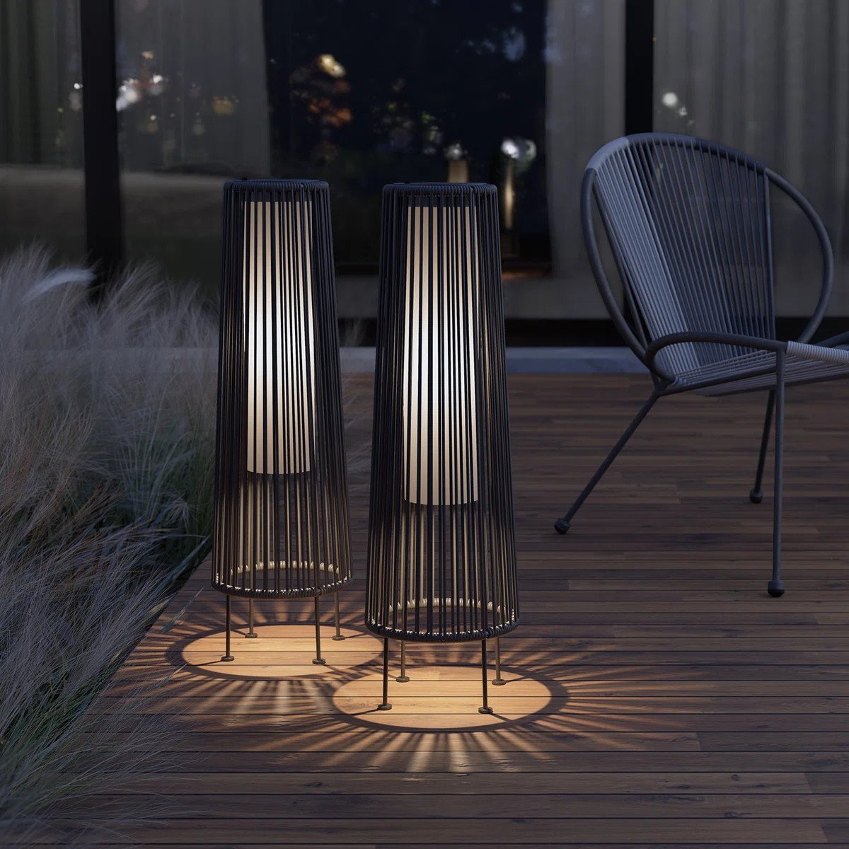 GORDES Floor Solar Light (Set of 2) | Wayfair North America