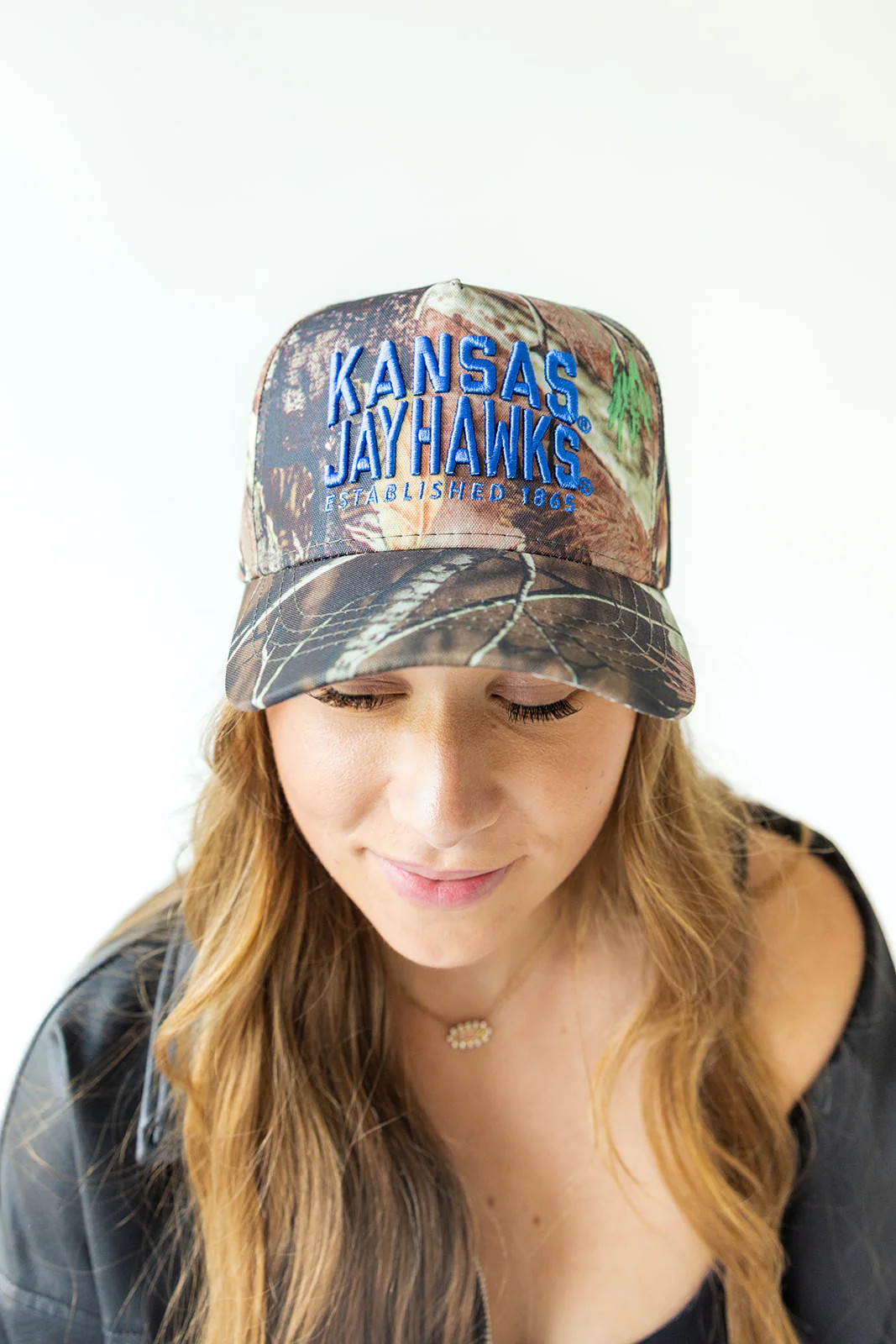 Kansas Brando Camo Canvas Trucker Hat | Gameday Social