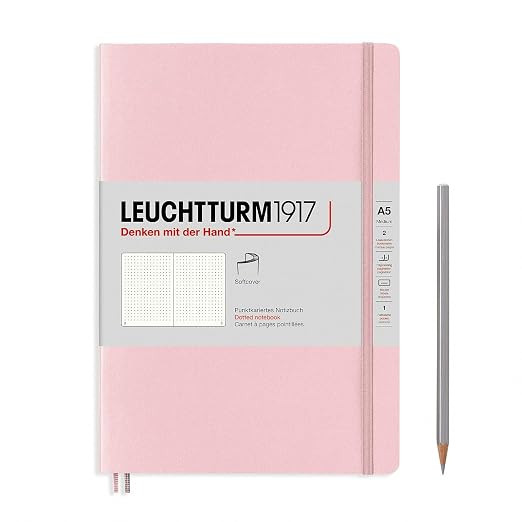 LEUCHTTURM1917 - Notebook Softcover Medium A5-123 Numbered Pages for Writing and Journaling (Dott... | Amazon (US)