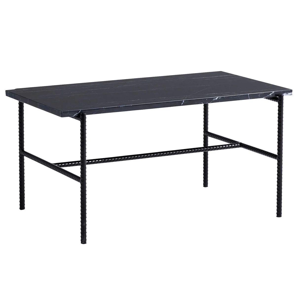 Hay Rebar coffee table 80 x 49 cm, black marble | Finnish Design Shop (FI)