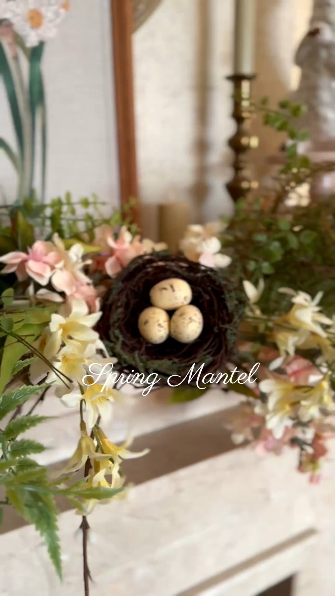 Spring living room mantel decor, @Michaels faux spring flowers, Easter home decor 

#LTKSeasonal #LTKHome #LTKSaleAlert