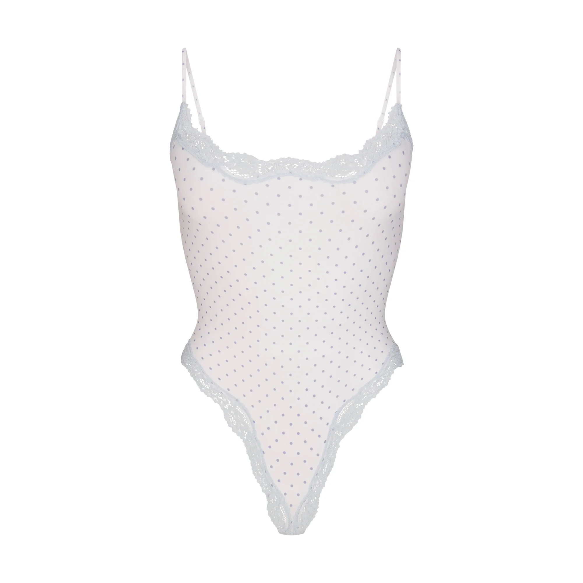 FITS EVERYBODY LACE CAMI BODYSUIT | SLATE PIN DOT PRINT | SKIMS | SKIMS (US)