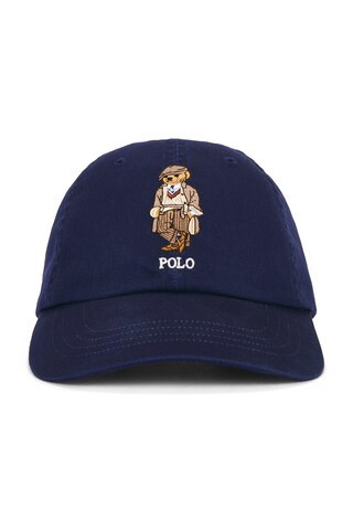Polo Ralph Lauren Classic Twill Novelty Bear Sport Cap in Newport Navy - Navy. Size all. | FWRD 