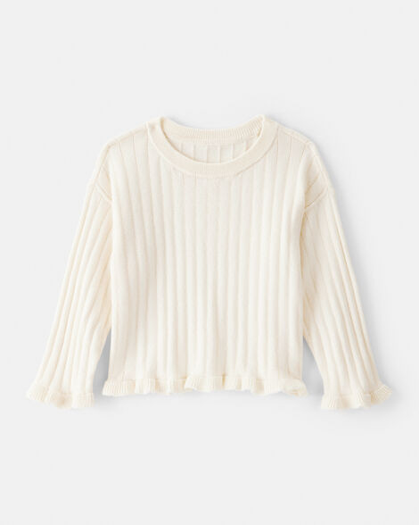 Baby Girl Long-Sleeve Sweater - Cream | Carter's Inc