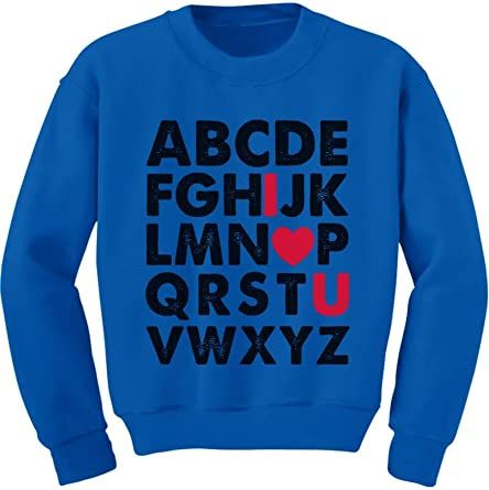 ABC I Love You Girls Boys Valentines Day Shirt Valentine Clothes for Toddlers | Amazon (US)