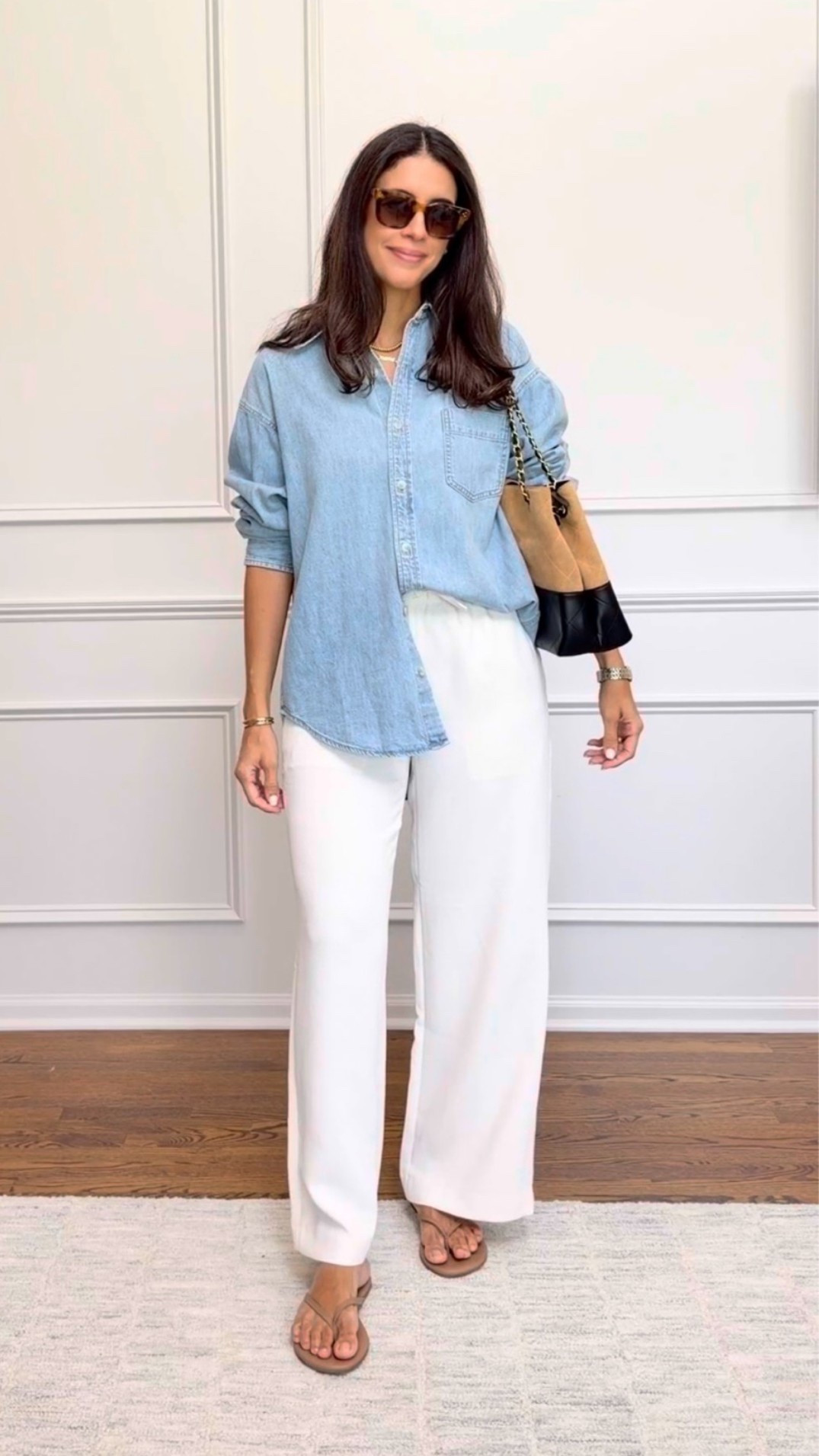 Summer to Fall outfit 
School drop off look
Sizing
Shirt size Small
Pants size Small

#LTKgrwm #LTKSeasonal #LTKOver40