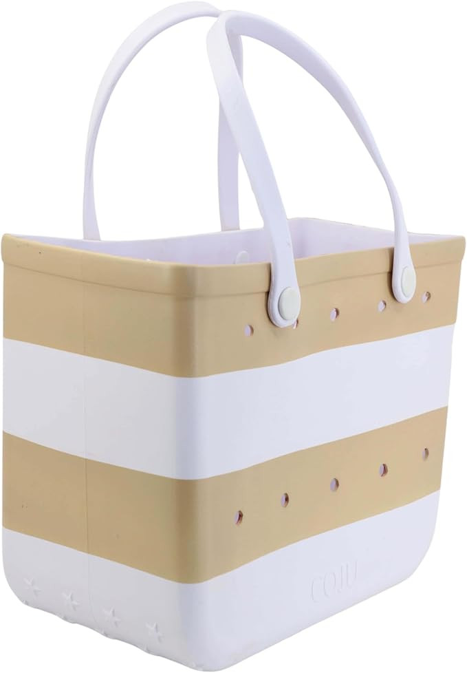 COJU Rubber Tote Bag Waterproof XL Large Tote Bag for Beach Pool Boat Sports Travel Washable Tip ... | Amazon (US)