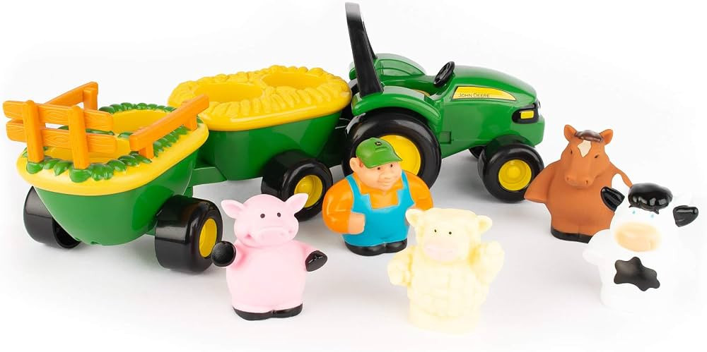 John Deere Animal Sounds Hayride Musical Tractor Toy - Musical Hayride Toddler Toys - Includes Fa... | Amazon (US)