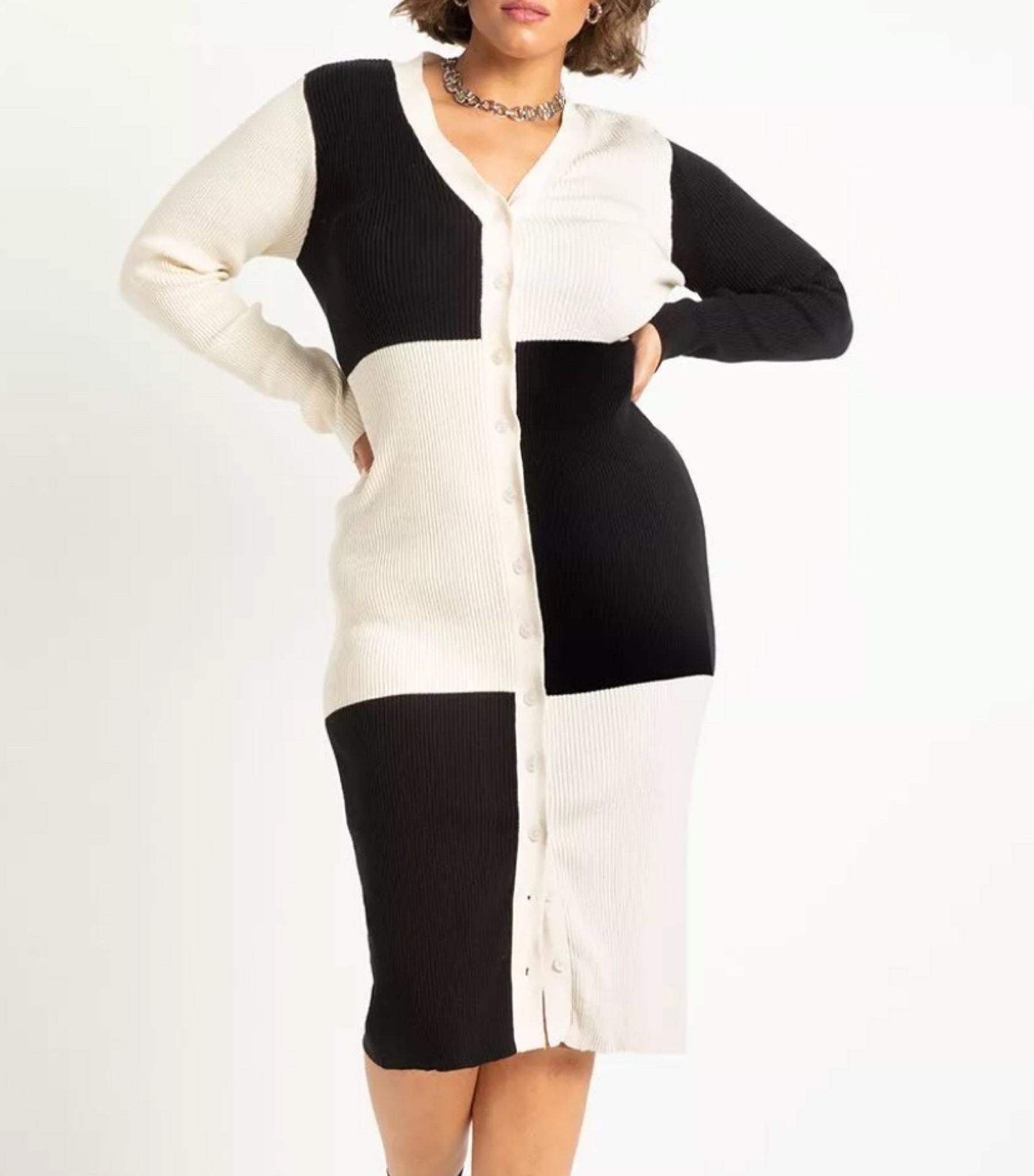 Colorblock Sweater Cardigan Dress 

#LTKcurves #LTKfit #LTKHoliday